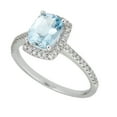 thumbnail image 2 of Gin & Grace 14KT WG Genuine Aquamarine and diamond accent Ring, 2 of 6