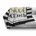 thumbnail image 3 of Saying Soft Flannel Fleece Throw Blanket, Vintage Hand Drawn Lettering Design with Monochrome Stripes Background, Cozy Plush for Indoor and Outdoor Use, 50" x 60", Yellow Black White, by Ambesonne, 3 of 6