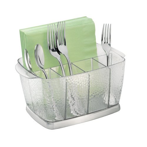 InterDesign Rain Silverware Organizer Caddy Flatware Storage Solution