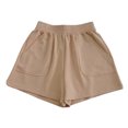 thumbnail image 7 of Hurxie Sweat Shorts for Women Casual Summer Athletic Short Elastic Waist Comfy Lounge Shorts Bottoms with Pockets Coffee,XL, 7 of 7
