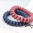 thumbnail image 5 of Elastic Hair Accessories Frosted Color Girl Ponytail Holder Big Telephone Wire Rubber Bands Hairbands Hair Rope Hair Ties MULTICOLOR, 5 of 8