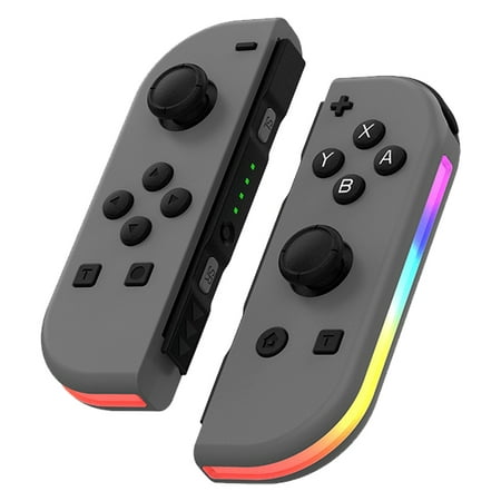Joypad Controller (L/R) for Nintendo Switch Controller, Support Dual Vibration/Motion Control/RGB Light (Gray)