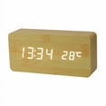 thumbnail image 5 of LED Wooden Digital Alarm Clock Table Clock Temperature Date Snooze USB Alarm Clock Watches, 5 of 5