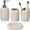 Beige, variant on Bathroom Accessory Set,4 Piece Bathroom Decor Accessories Sets with Lotion Soap Dispenser,Toothbrush Holder,Bathroom Tumbler,Soap Dish for Bathroom Vanity Countertop Accessories,Beige