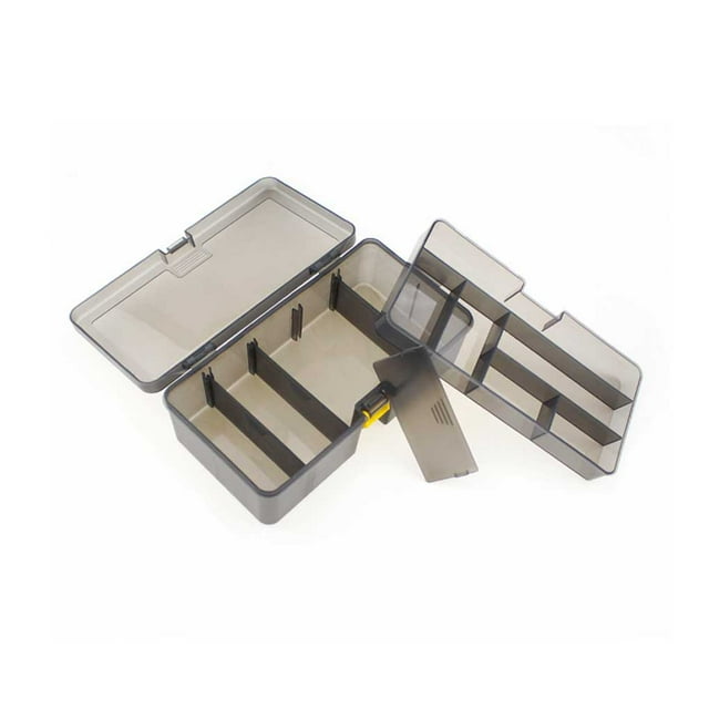 Soidarity Caja de aparejos de pesca Cajas de almacenamiento con tapa de hebilla única Translúcido Resistencia a caídas Accesorio de Pescar