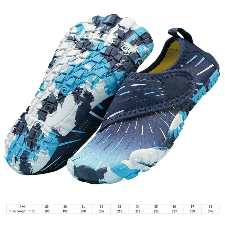 Aqua Water Shoes Barefoot Shoes Breathable Non Slip for Women Men Blue 29 Walmart