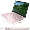 thumbnail image 3 of HP 14" Laptop for Student and Business, Ultral Light Laptops, Intel Celeron N4120(Quad-Core),4GB RAM,128GB Storage(64GB eMMC+64GB Micro SD),1-Year Office 365,Windows 11 S,Pink, 3 of 5