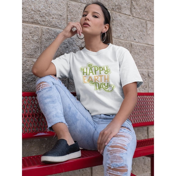 Vintage Happy Earth Day T-Shirt Women -Image by Shutterstock, Female XX-Large