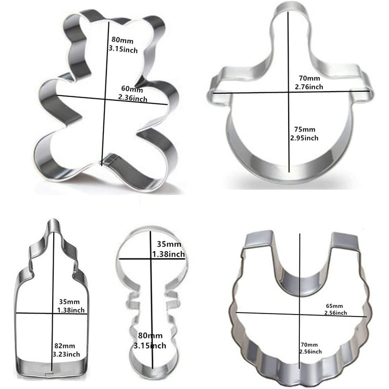 Baby Shower Cookie Cutter Set 12 PCS Winerming Metal Baby Cookie Cutters  for Baking 