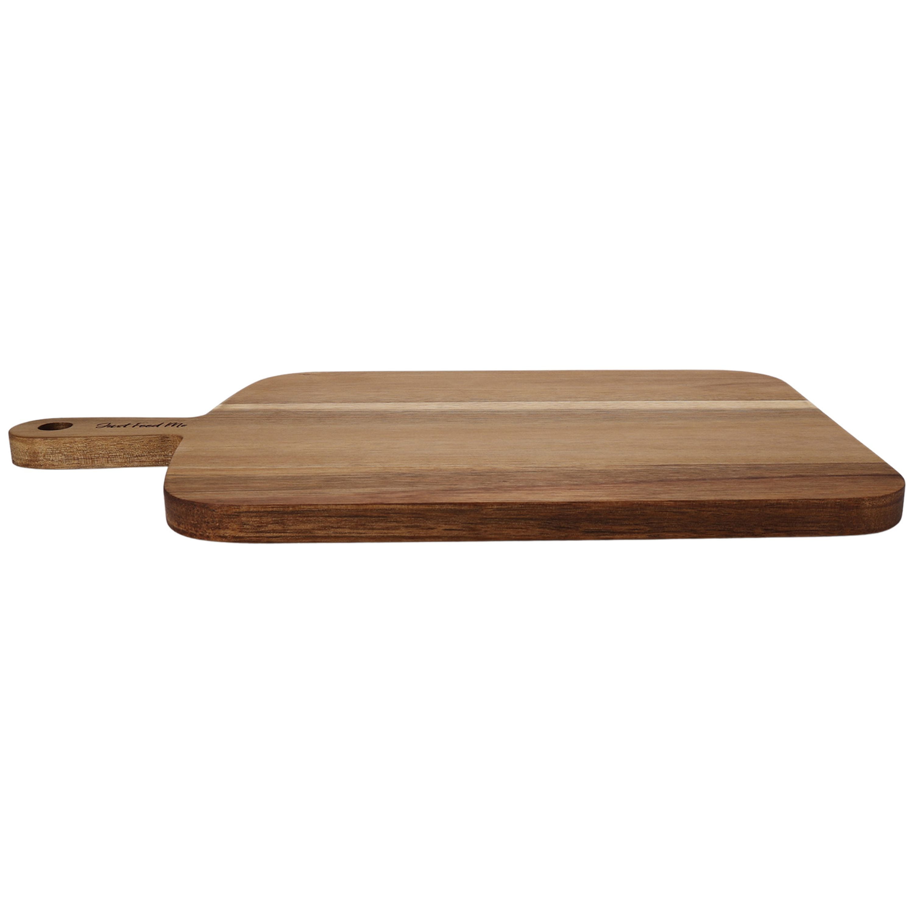 JF JAMES.F Serving Board, Acacia Wood Cutting Board with Handle Wooden  Cheese Board Charcuterie Boards Wood Board for Food Bread Fruit 15x7.5x0.6  Inch