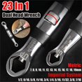thumbnail image 2 of Universal Wrench 23 In 1 Dual Head Imperial Wrench Set Ratchet Adjustable Wrench Spanner Flexible Multifunctional Hand Tool (23 in 1), 2 of 7