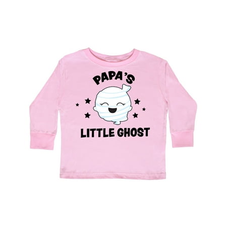 

Inktastic Cute Papa s Little Ghost with Stars Gift Toddler Toddler Girl Long Sleeve T-Shirt
