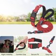 thumbnail image 5 of FastXmas Extended Reflective Dog Leash & Collar Set - 59" Long Lead & Adjustable Neck 11"-15.5" for Small Dogs Outdoor Walking,Red, 5 of 9