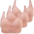 thumbnail image 2 of XFLWAM Bras for Women No Underwire Comfortable Full Coverage Bras High Support Sports Bra Breathable Push Up Cotton Bra, 2 of 3