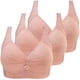 thumbnail image 1 of Puntoco Sujetadores para mujer sin aros, estilo sin aros de acero, con botones en el medio y estampados, ropa interior transpirable para uso diario, 1 of 3