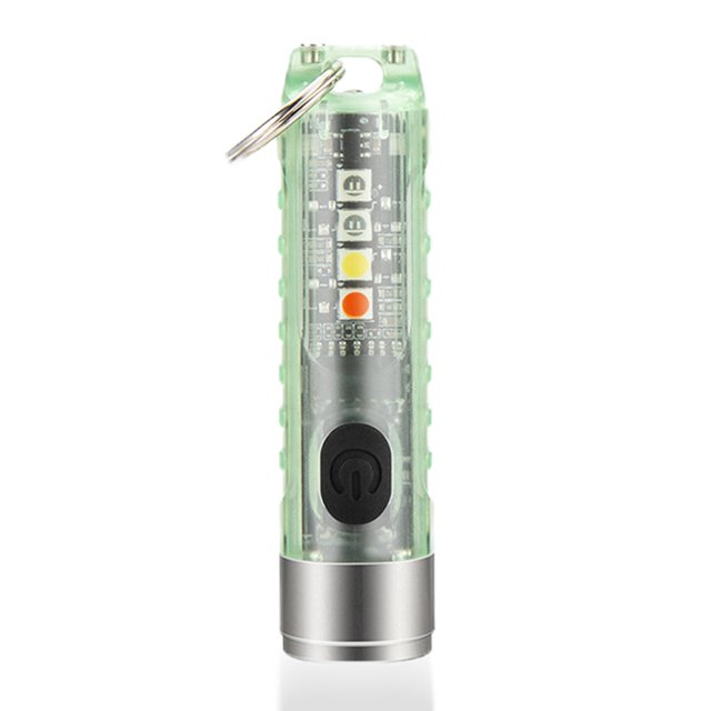 TureClos Linterna de acero inoxidable 400lm Carga USB IP66 Impermeable Portátil 2 luces 500mAh Antorcha eléctrica Herramienta de iluminación para el hogar Lámpara Verde TureClos JD733114929