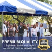 Party Tents Direct Weekender Pole Tent Party Canopy with Sidewalls, 20x40 Blue and White