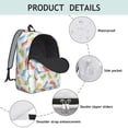 thumbnail image 4 of Dinosaur and Silhouette White Pattern Backpack for School, Cute School Bag with Adjustable Shoulder Straps and Padded Back, 15.7"x11.8"x5.5", 4 of 5