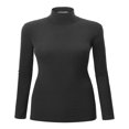thumbnail image 1 of Women‘s Long Sleeve Rib Turtleneck Top Pullover Sweater L RED, 1 of 6
