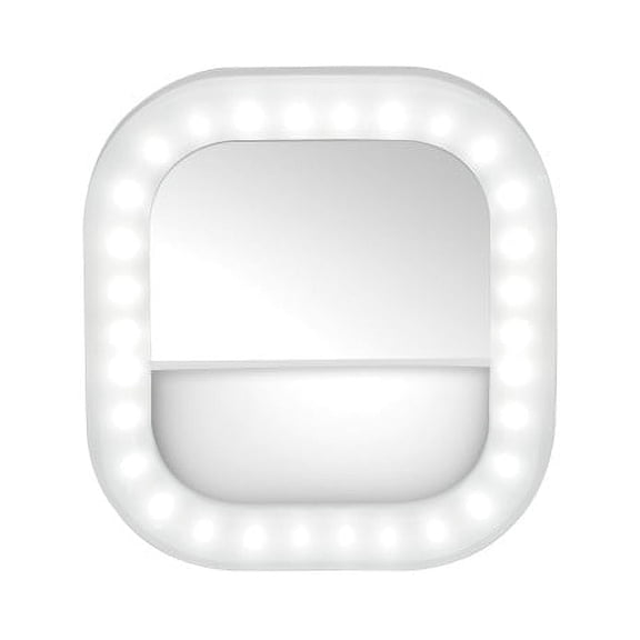 Travel Smart by Conair LED Lighted Selfie Ring Light & Mirror, 1x magnification, White finish TSSL1X