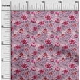thumbnail image 2 of oneOone Silk Tabby Mauve Fabric Florals Sewing Material Print Fabric By The Yard 42 Inch Wide, 2 of 4