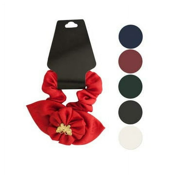 Butterfly Gold Accent Hair Twister Scrunchy, Color Varies, 3 Pack