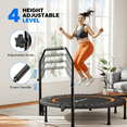 thumbnail image 2 of MERACH 48" Mini Trampoline with Handle, Foldable Fitness Rebounder for Adults and Kids, 450 lbs Capacity, 2 of 7