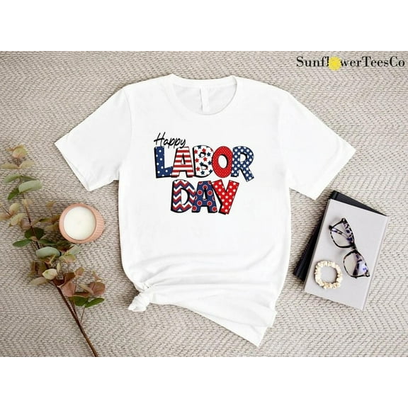 Stars and Stripes Labor Day 2025 T-Shirt – Patriotic American Worker Tee for Men