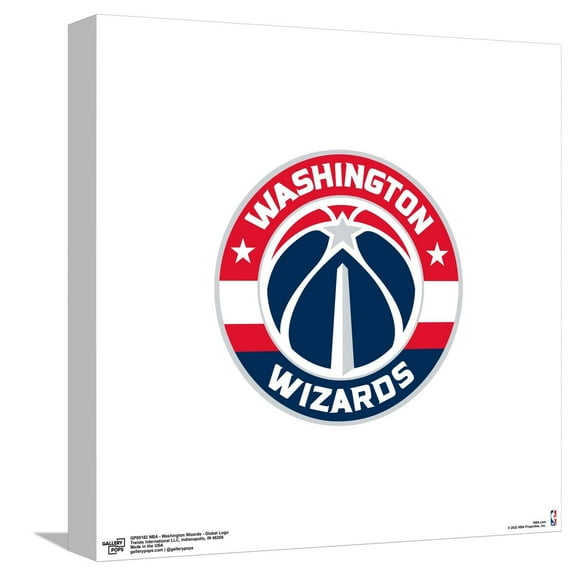 Gallery Pops NBA Washington Wizards - Global Logo Canvas Wall Art, Unframed Version, 12" x 12"
