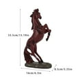 thumbnail image 3 of Liulin Horse Figurines, Resin Standing Horse Statue, Horse Sculpture for Home Office Table Shelf Desk Decor, Attract Luck and Wealth, 13.2", Red, 3 of 8