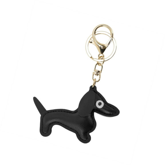 Vocoste 1 Pc Handbag Charms Keychains Dog Keychain Bag Accessories Black