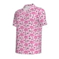 thumbnail image 4 of Wukai Cute Watermelon Flamingo Men’s Polo Shirts,Quick-Dry Athletic Shirt,Classic Fit Shirts-XX-Large, 4 of 8
