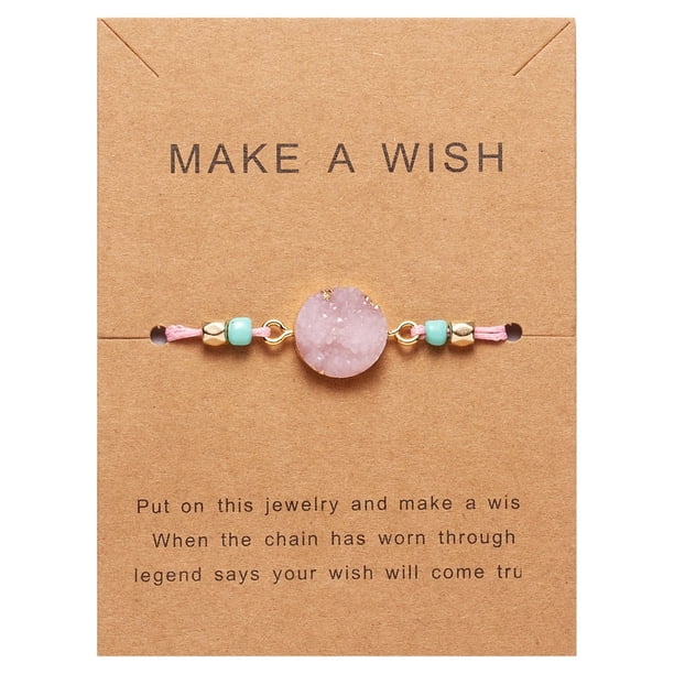 Fiudx Pulsera Decorativa de Papel Tejido con Piedra Natural