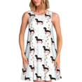 thumbnail image 1 of Disketp Dachshund On A Skateboard para Vestido sin Mangas para Mujeres, Vestidos de Verano para Mujeres, Casual y Holgado para la Playa, 1 of 7