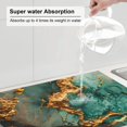 thumbnail image 5 of Sikiie Emerald Color Gold Marble Dish Drying Mat, Kitchen Counter Mat, Self Drying Mat for Kitchen Counter Dish Drying Pad ,for Dishes, Utensils, Pots and Pans(24" x 18"), 5 of 7