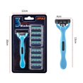 thumbnail image 4 of Reemplazo Recargas Manual Cuchillas Men Safety 3 Capa (17pcs) Azul, 4 of 9