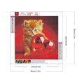 thumbnail image 2 of Pintura de diamante 5D DIY, taladro redondo completo, Kit de corazón y gato, decoración del hogar, 30x30cm, 2 of 9