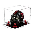 thumbnail image 2 of Mini Football Helmet Display Case (not full size) - Better Display Cases - Clear Acrylic Plexiglass with Red Risers (A003-RR), 2 of 5