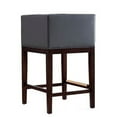 thumbnail image 4 of Manhattan Comfort Kingsley 26" Faux Leather Counter Stool in Gray, 4 of 5