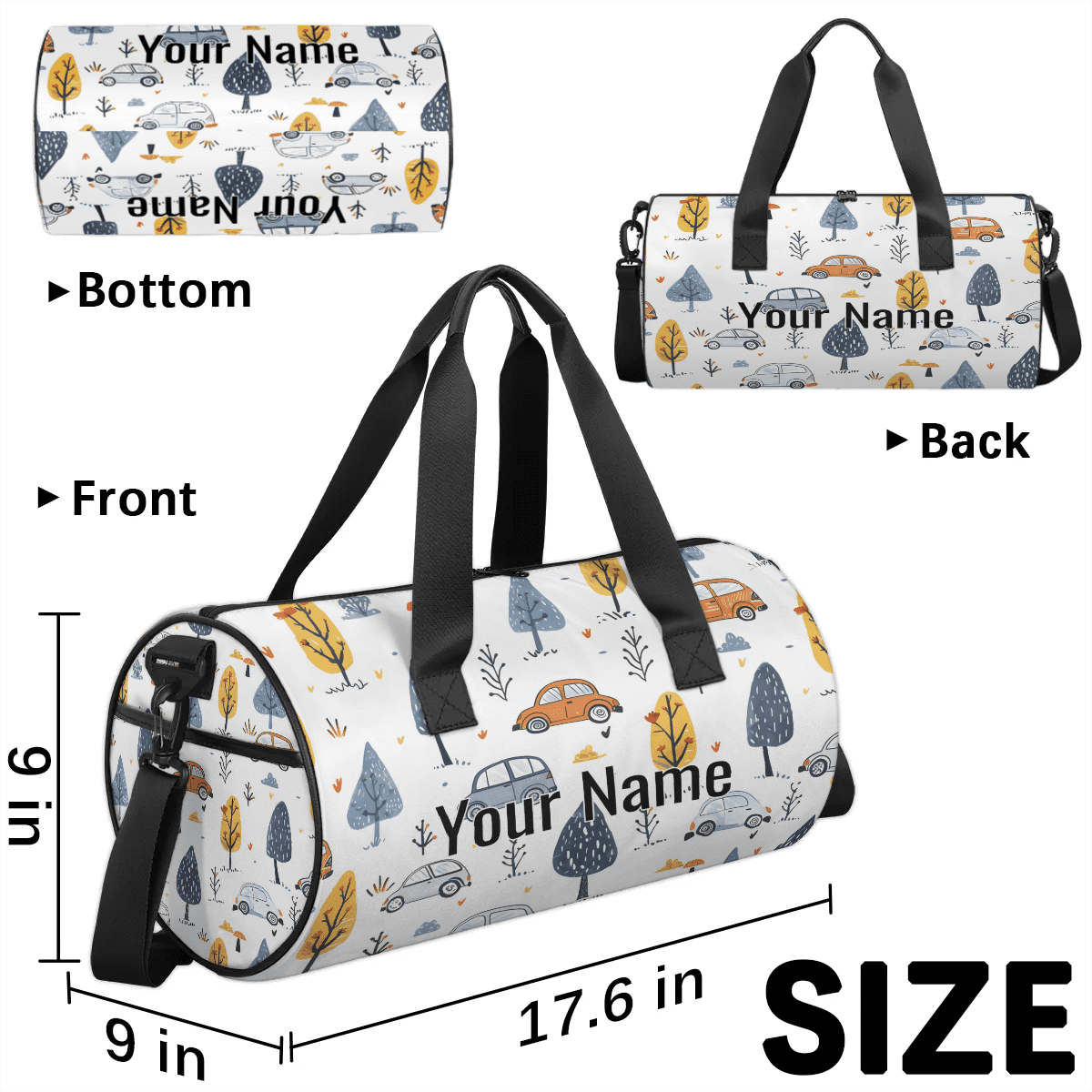 Qzjjjmy Sports Gym Bag for Kids FoldableCartoon Sport Duffel Bag Teen Boys Carry On Sports Travel Bag