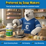 ComStar Pure Lye 1 lb - Unique Sodium Hydroxide Beads | Drain Opener & Soap Making | Biodegradable, Eco-Friendly (30-500)