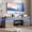 Gray, variant on FANRAL Led TV Stand for Living Room,Bedroom TV Stand for 65 inch TV,Modern Entertainment Center,Wood TV Stand TV Cabinet with Power Outlet & Rgb Led Lights & Adjustable Glass Shelf,Black