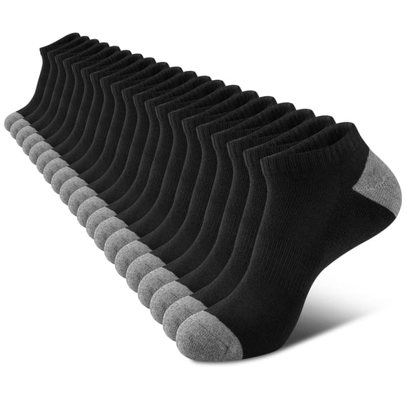 Calcetines de tobillo COOVAN para hombre, 10 pares, acolchados, corte bajo, paquete de 10