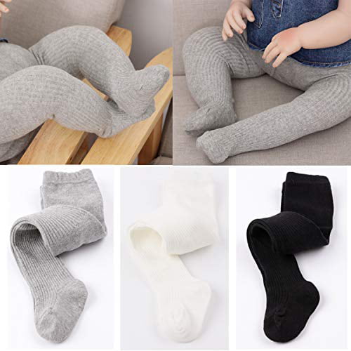 WEWINK PLUS Baby Toddler Girls Tights Knit Cotton Leggings Pants for Infant Stockings
