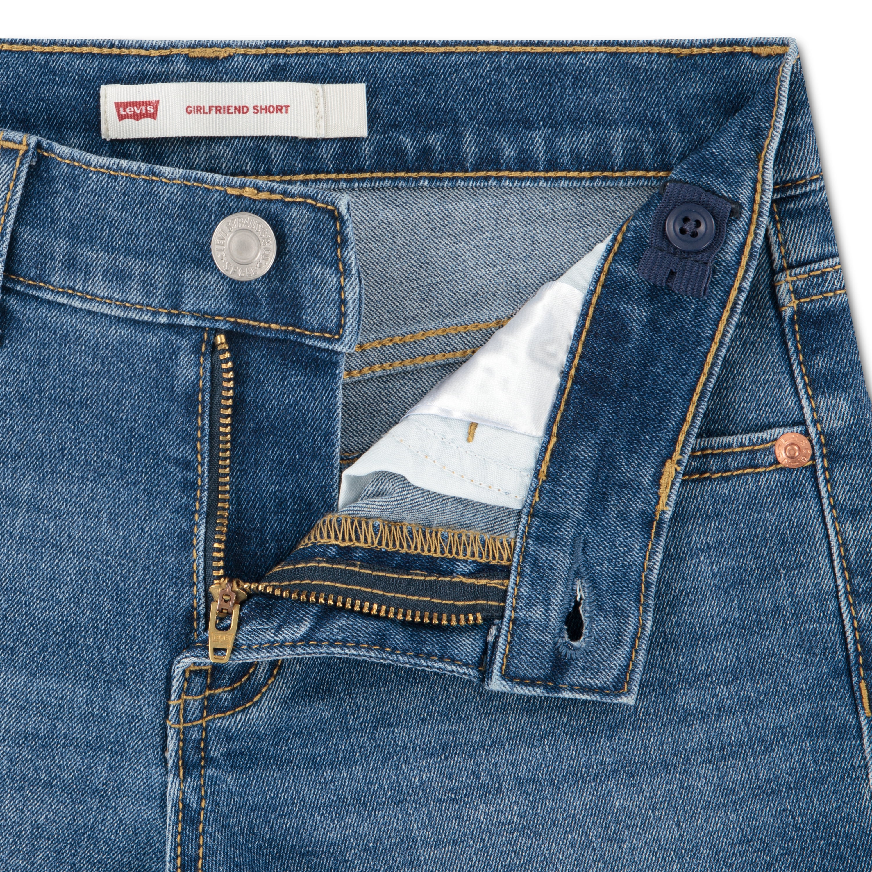 Levi Girls Girlfriend Denim Shorts, Sizes 7-16