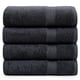 thumbnail image 1 of Juego de toallas de baño LANE LINEN, 100% algodón, 4 unidades, 35 x 66 cm, color negro, 1 of 9