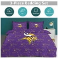 thumbnail image 3 of Minnesota Football Bedding Set Comforter Cover Set 3D Duvet Cover Bedspread Cover Quilt Cover with 1 Duvet Cover and 2 Pillowcases, No Comforter, 90"x90", 3 of 6