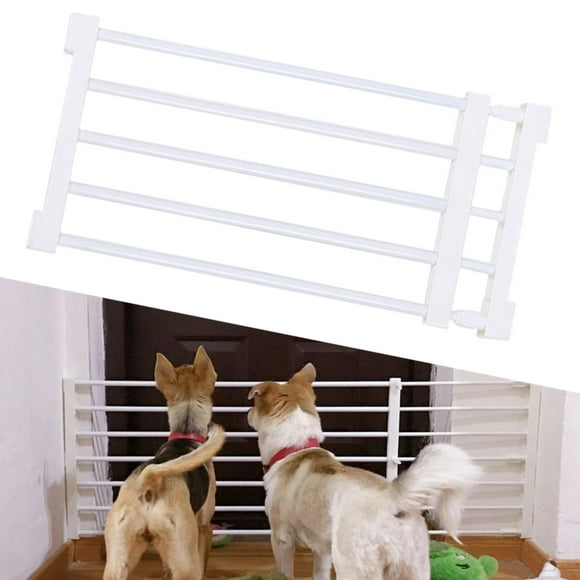 Retractable Dog Gate Expandable Gate for Hallways Backyard Small Medium Pets 56to100cmx36cm White