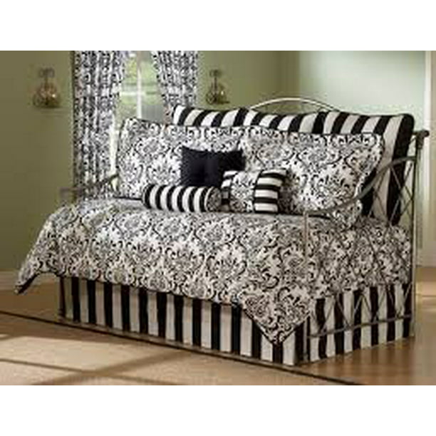 Daybed Comforter Set 10 Piece Bedding Black White Bed In A Bag Sheets Bedspread Walmart Com Walmart Com
