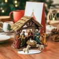 thumbnail image 6 of Christmas Scene Desktop Decoration, 2D Flat Acrylic Nativity Scene with Holy Family Under Tree in House of Life, Religious Christmas Gift for Home Christian Holiday Tabletop Decor, 6 of 6